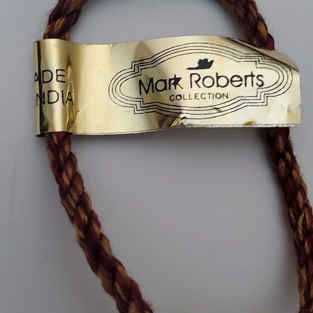 Rare Vintage Mark Roberts Reading Monkey Tie Back Beaded Tassels Curtains Drapes